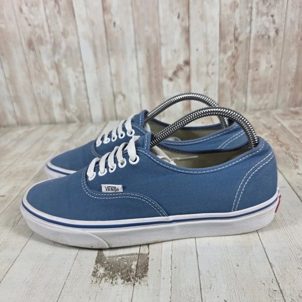 Vans‎ Authentic Blue Canvas Low Top Sneakers Womens 9.5 Mens 8 Skate Shoes